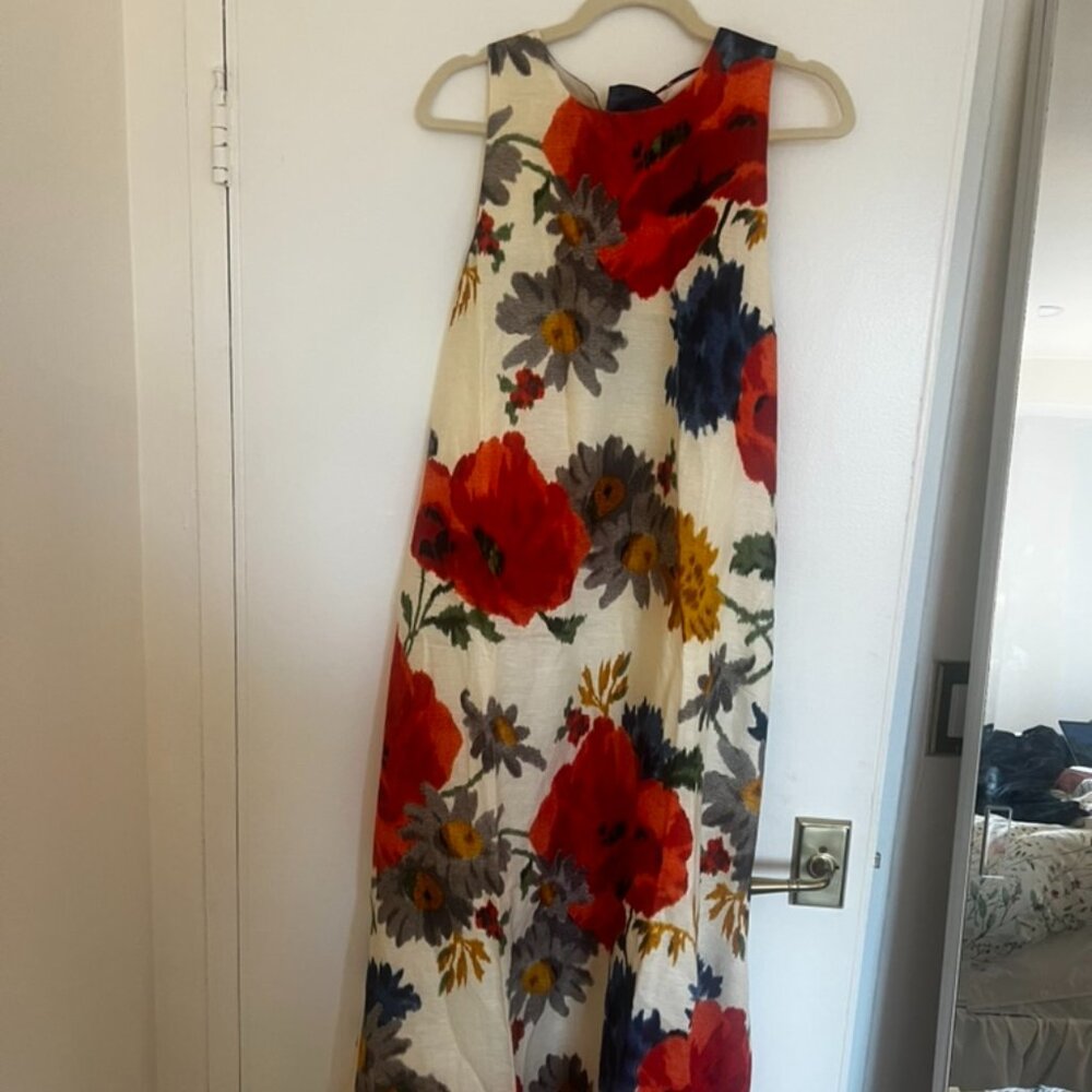 Tuckernuck Crimson Poppy Cotton Linen Portia Dress